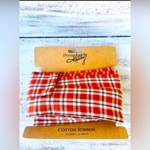 *Fall Orange Plaid Ribbon